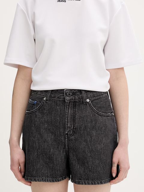 Karl Lagerfeld Jeans szorty damskie bawełniane - zdjęcie produktu nr 2