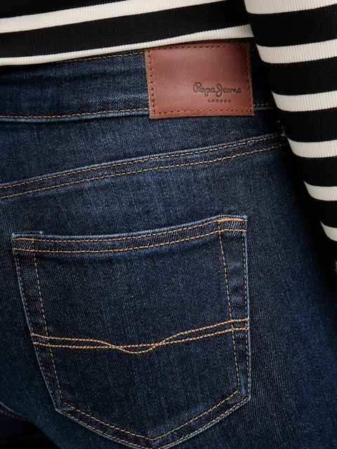 Pepe Jeans jeansy damskie kolor granatowy PL2045836FA