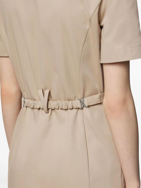 Versace cargo gabardine mini shirt dress - Neutrals