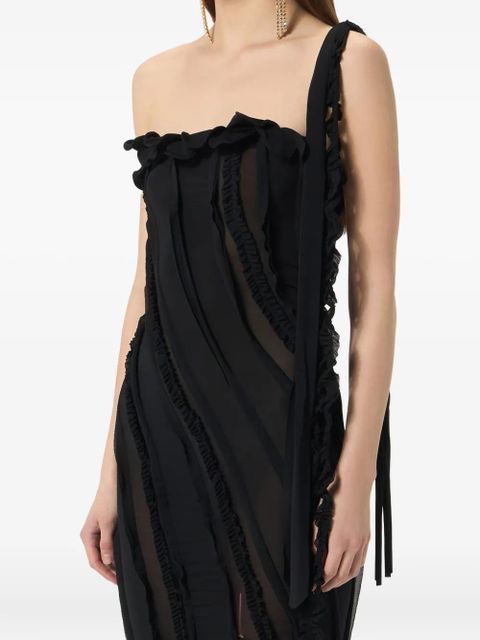 Blumarine draped evening gown - Black