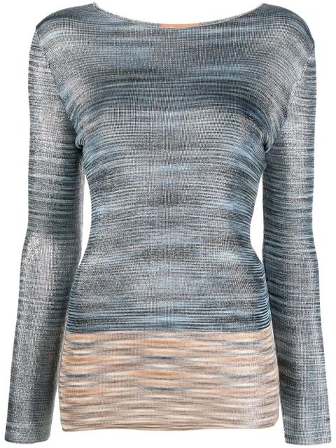 Missoni long-sleeve knitted top - Blue - zdjęcie produktu nr 1