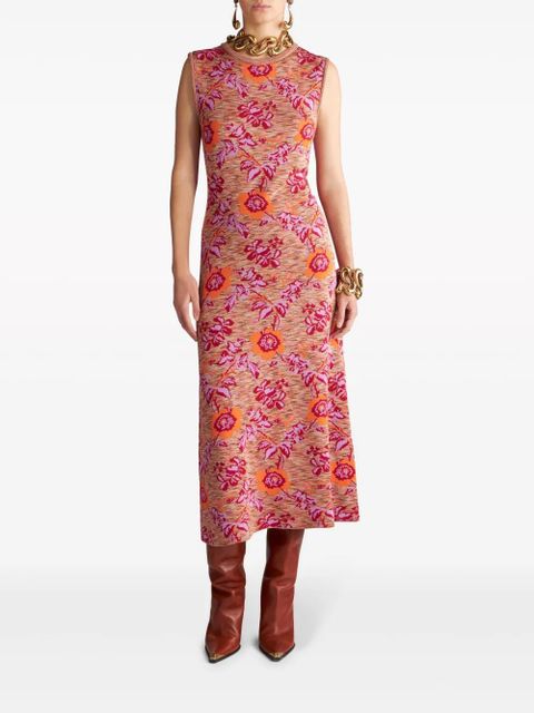 ETRO floral-jacquard sleeveless maxi dress - Pink - zdjęcie produktu nr 2