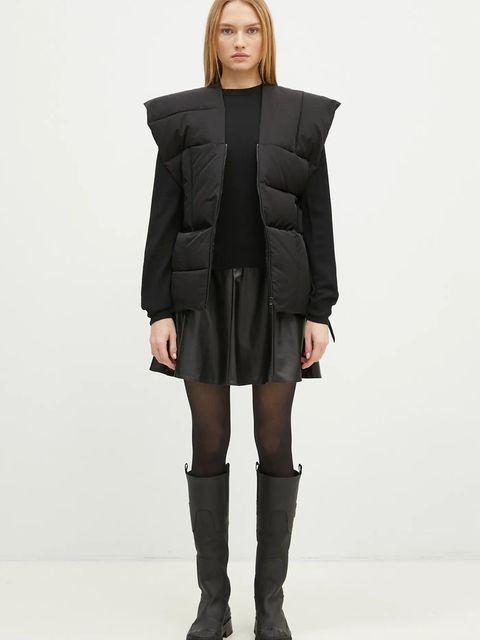 Kenzo bezrękawnik Sleeveless Puffer Jacket damski kolor czarny zimowy FE62OU1269CE.99
