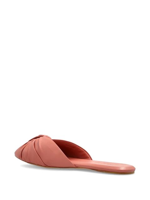 Chloé Suzie knotted leather slides - Pink