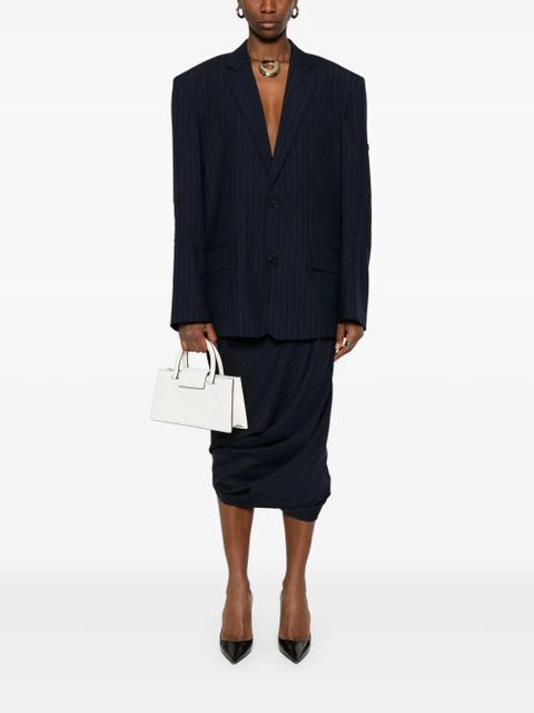 Balenciaga striped midi skirt - Blue