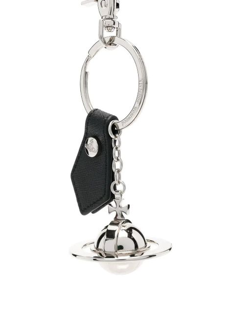 Vivienne Westwood orb-plaque charm keyring - Black - zdjęcie produktu nr 2
