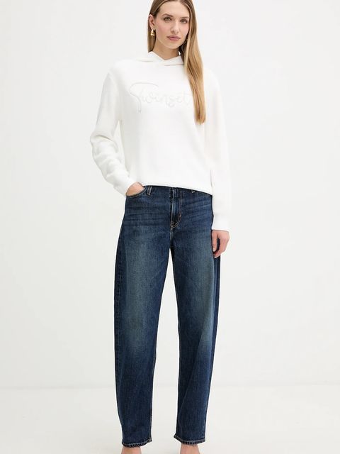 Twinset sweter z domieszką wełny damska kolor biały 252LL3EAA - zdjęcie produktu nr 2