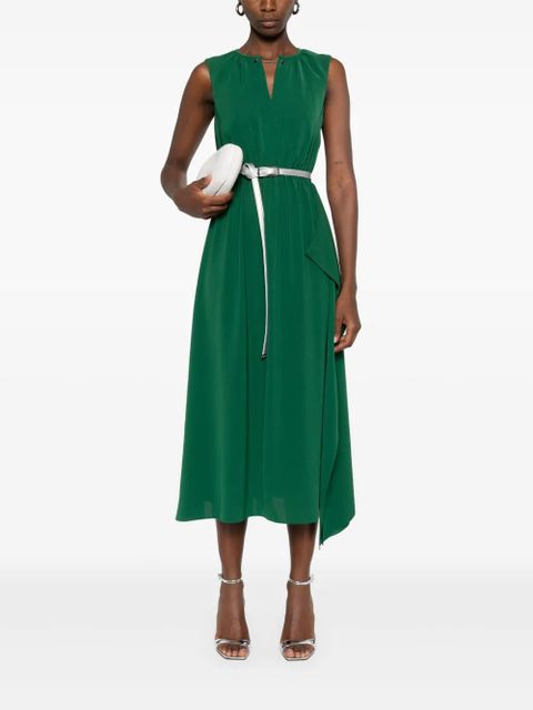 Max Mara sleeveless belted dress - Green