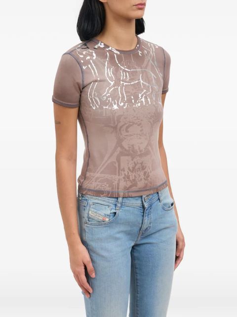 Diesel print T-shirt - Brown - zdjęcie produktu nr 2