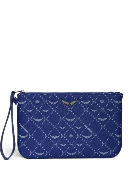 Zadig&Voltaire wings-logo stars clutch bag - Blue - zdjęcie produktu nr 1