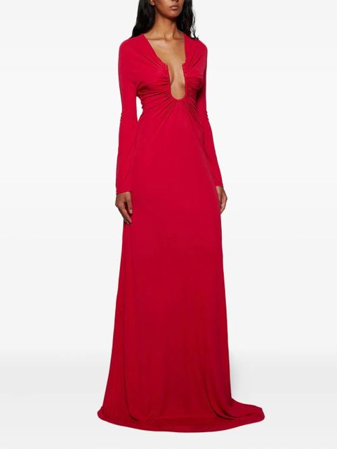 Christopher Esber Arced Palm strapless dress - Red