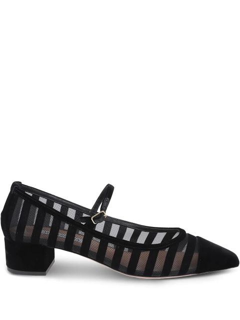 Aquazzura striped block-heel pumps - Black - zdjęcie produktu nr 1