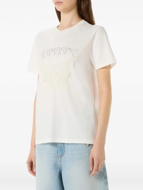 Blumarine butterfly-print T-shirt - White