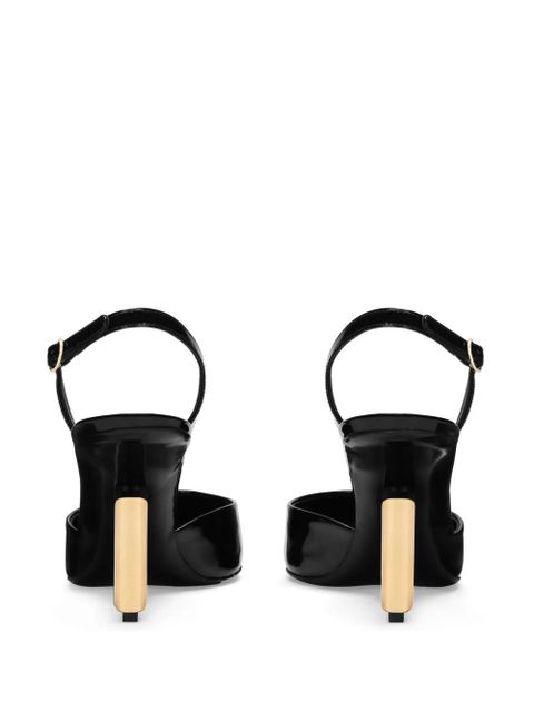 Dolce & Gabbana DG-heel leather slingback pumps - Black - zdjęcie produktu nr 2