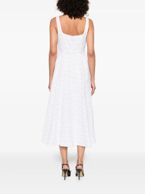 Alessandra Rich striped sleeveless dress - White