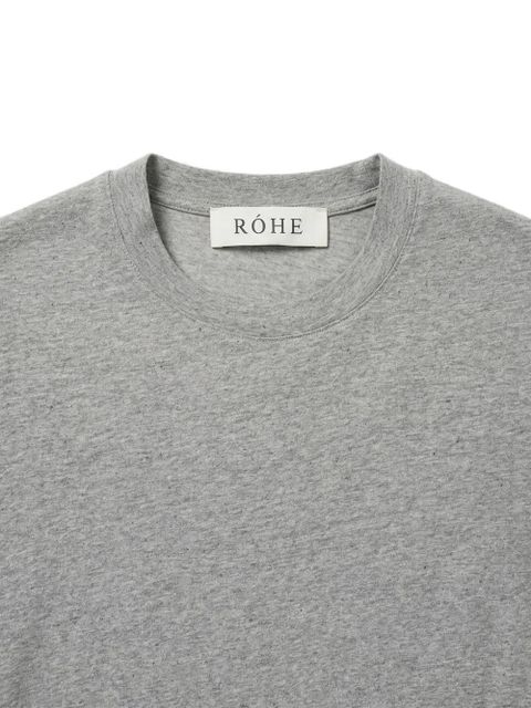 Róhe slub melange T-shirt - Grey