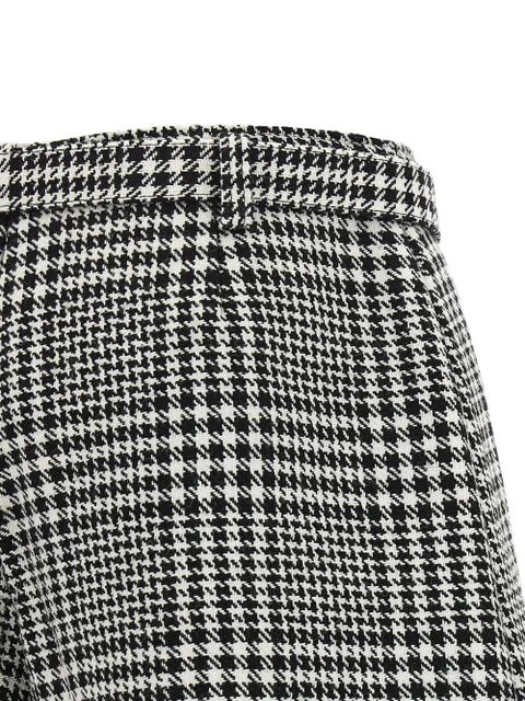 Self-Portrait houndstooth bouclé wool skort - Black - zdjęcie produktu nr 2