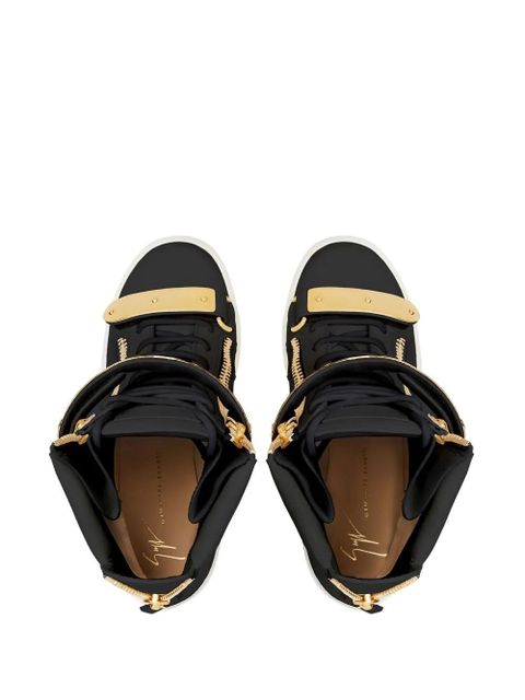 Giuseppe Zanotti Coby 75mm wedge-heel sneakers - White