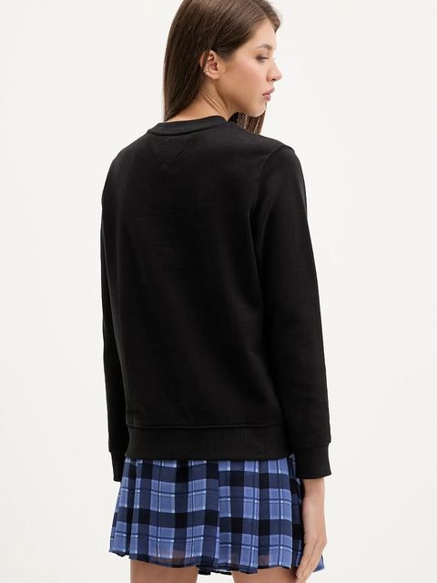 Tommy Jeans bluza bawełniana damska kolor czarny z nadrukiem DW0DW21960