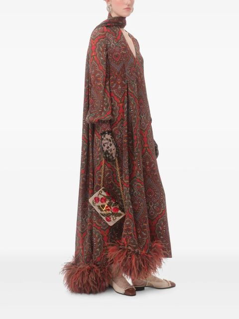 Valentino Garavani Vain Cherryfic embroidered clutch bag - Neutrals - zdjęcie produktu nr 2