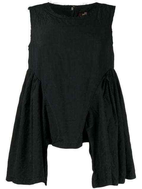 Comme Des Garçons ruffle-detailing sleeveless top - Black - zdjęcie produktu nr 1