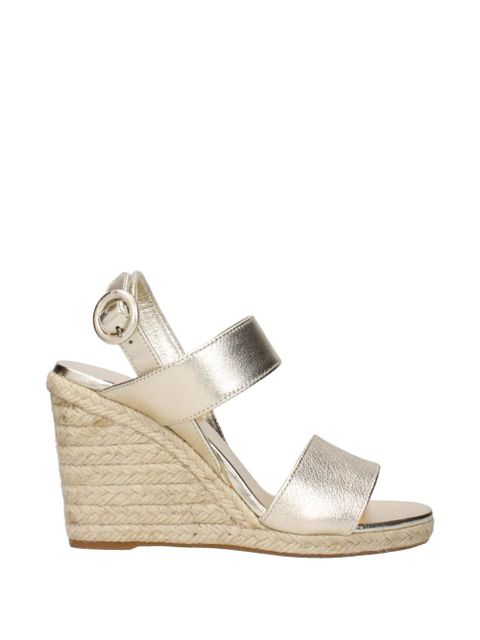 Prada leather wedge sandals - Gold - zdjęcie produktu nr 1