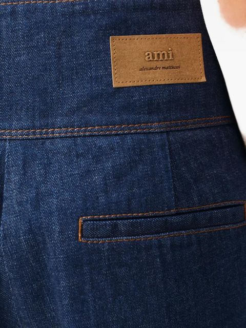 AMI Paris belted bermuda shorts - Blue