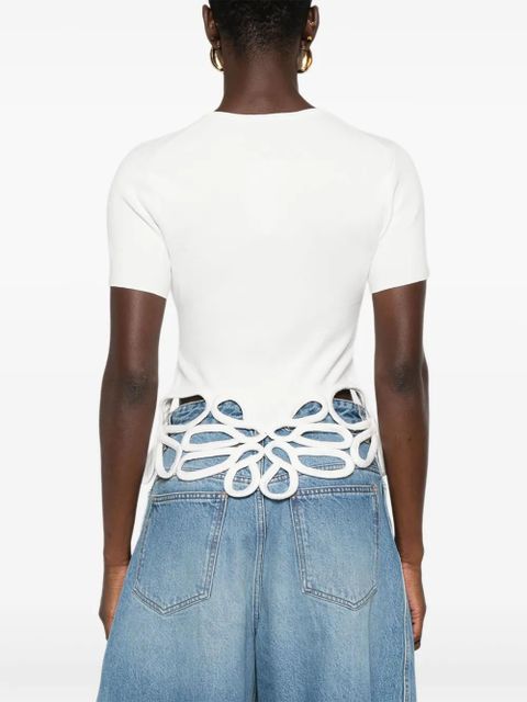 Cult Gaia floral-lace T-shirt - White