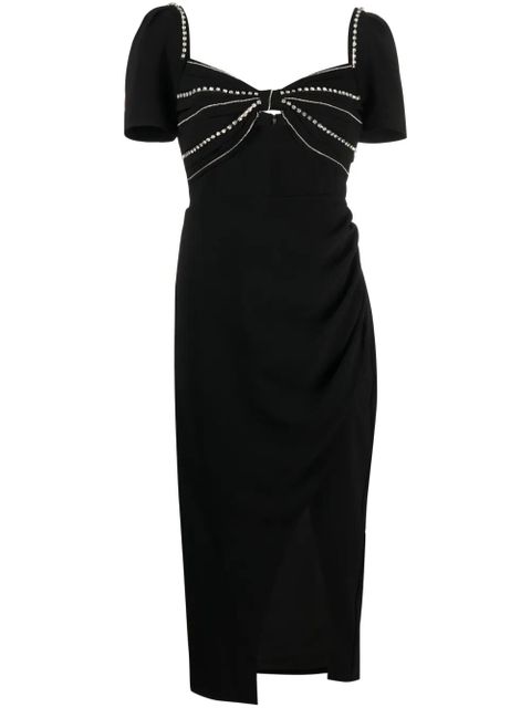 Self-Portrait crystal-embellished midi dress - Black - zdjęcie produktu nr 1