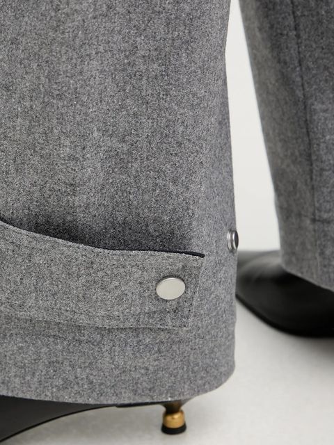 BOSS kombinezon z dodatkiem wełny kolor szary z kołnierzykiemm 50548121