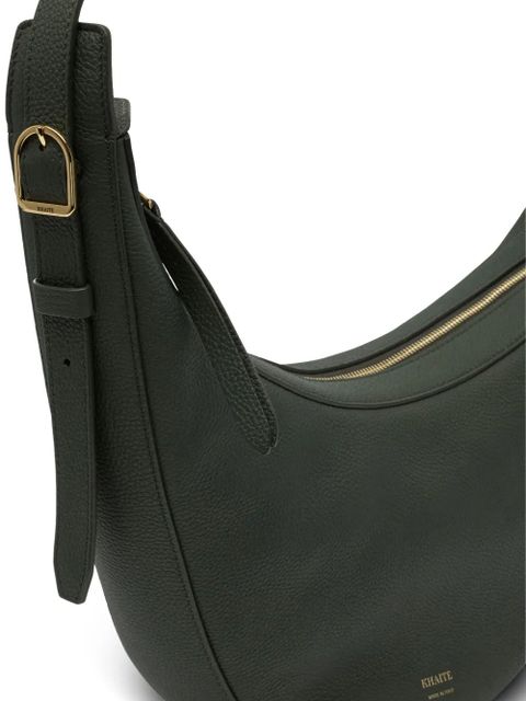 KHAITE Small Augustina crescent leather cross body bag - Green