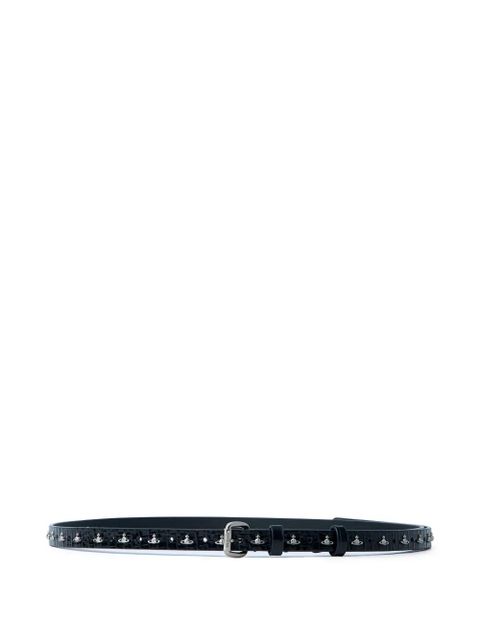 Vivienne Westwood crocodile-effect leather belt - Black
