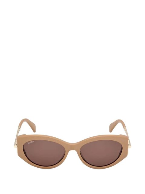 Max Mara Eyewear matte light brown geometic sunglasses - Neutrals - zdjęcie produktu nr 1