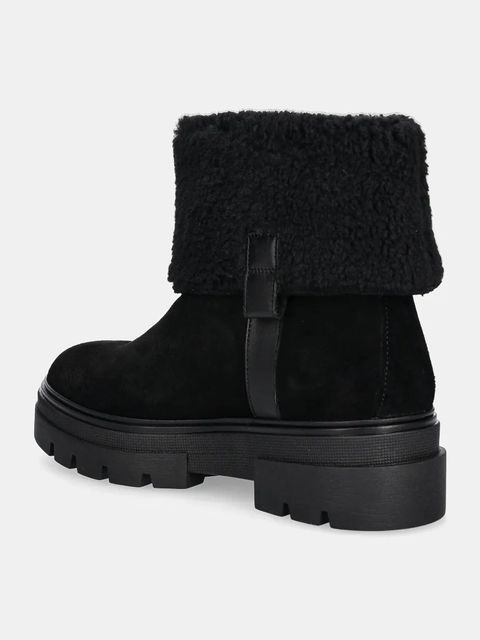 Tommy Hilfiger botki zamszowe FAUX FUR SUEDE ROLL-DOWN BOOT - zdjęcie produktu nr 2