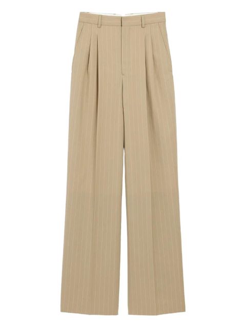 AMI Paris high-waisted striped trousers - Neutrals - zdjęcie produktu nr 1