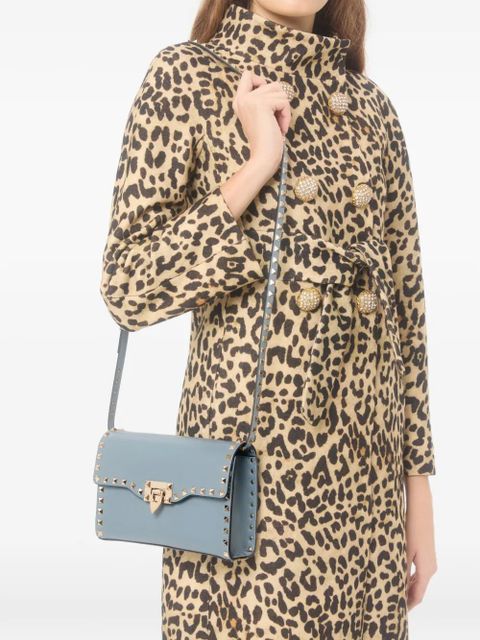 Valentino Garavani small Rockstud grained shoulder bag - Blue - zdjęcie produktu nr 2