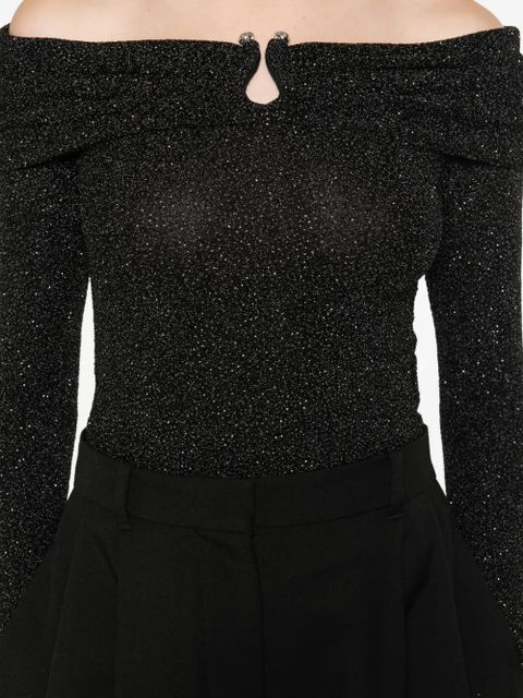Ba&Sh off-shoulder gathered top - Black