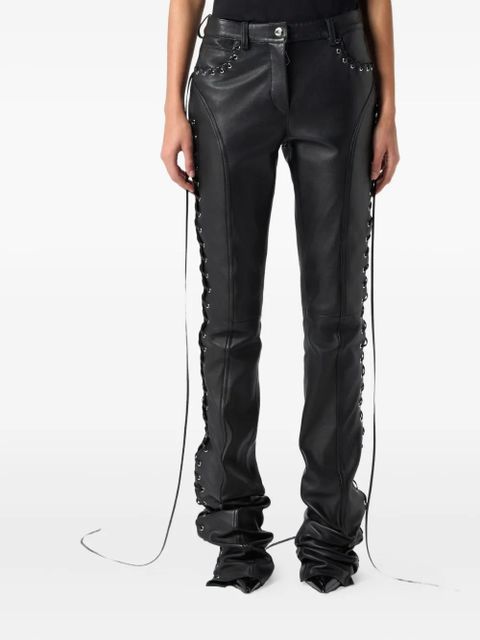 Blumarine lace-up trousers - Black