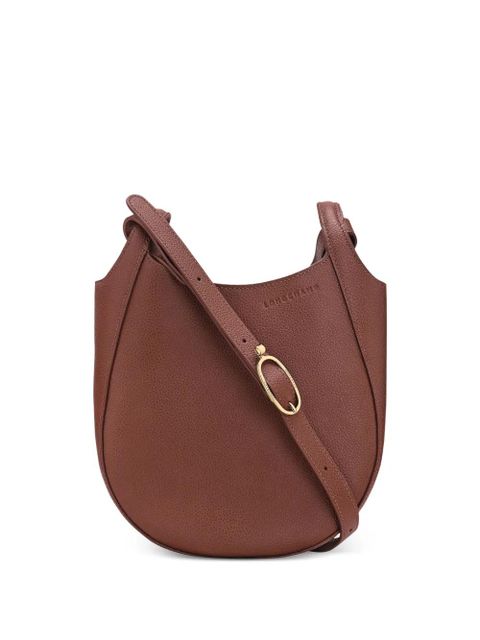 Longchamp small Le Foulonné grained-leather crossbody bag - Brown - zdjęcie produktu nr 1