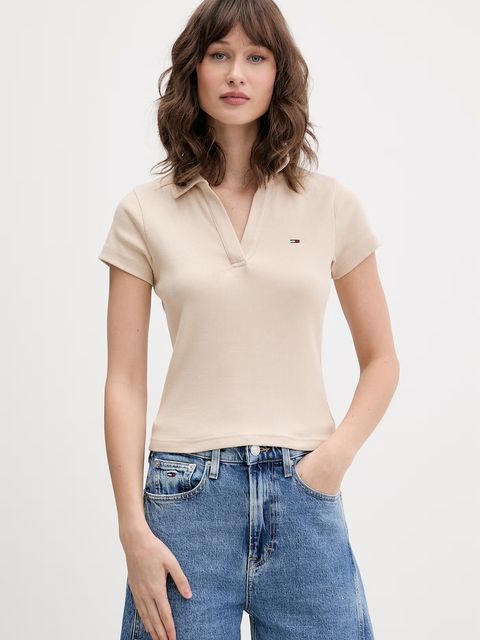 Tommy Jeans polo damskie bawełniane z elastanem - zdjęcie produktu nr 1