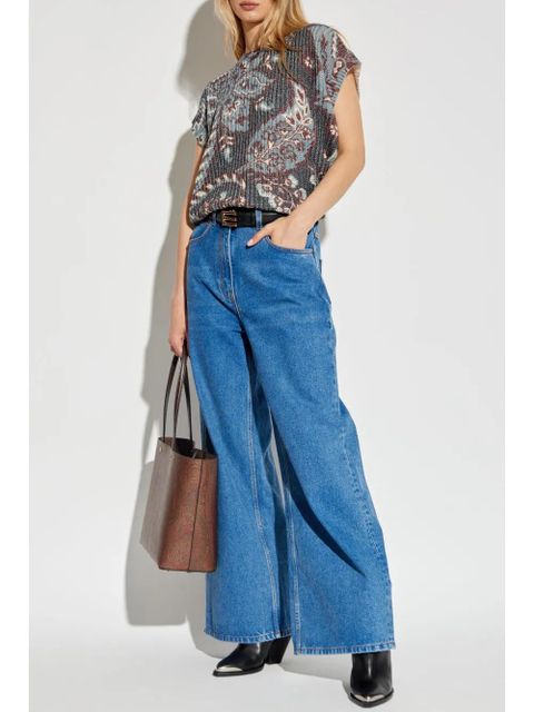 ETRO paisley-print wool top - Grey