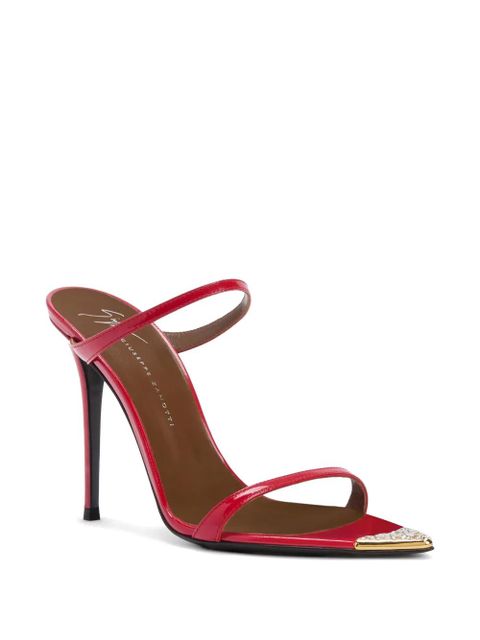 Giuseppe Zanotti Intriigo Jewelry metal-detail sandals - Red - zdjęcie produktu nr 2
