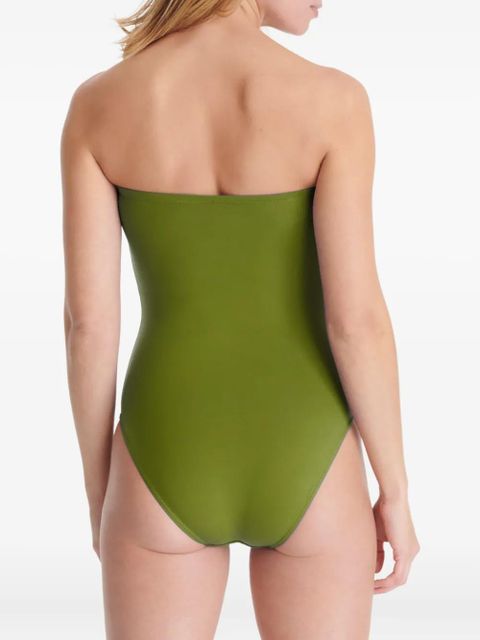 ERES Cassiopée strapless ruched swimsuit - Green