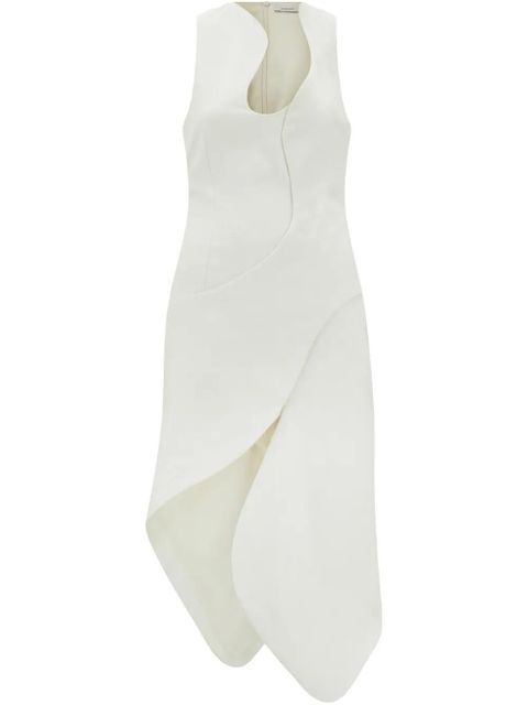 Ferragamo asymmetric midi dress - White - zdjęcie produktu nr 1