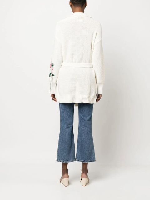 TWINSET floral intarsia-knit cardigan - White