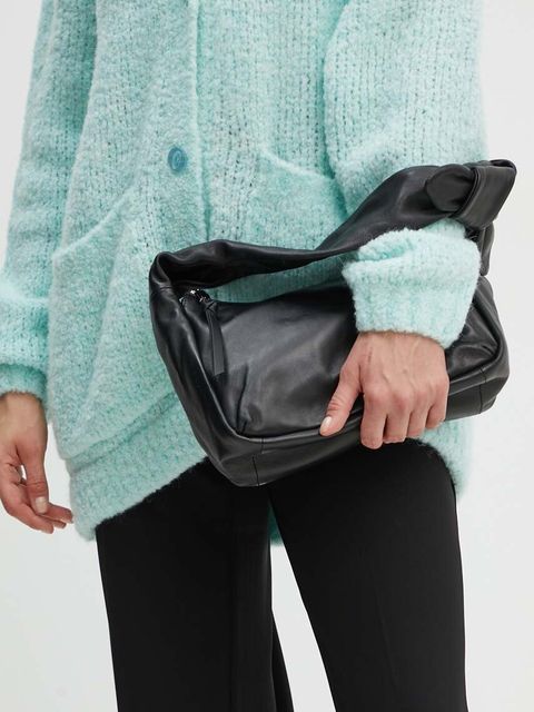 IRO torebka skórzana kolor czarny WF47NOUE