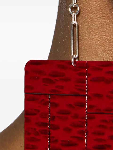 ISABEL MARANT Blacke patterned earrings - Red - zdjęcie produktu nr 2