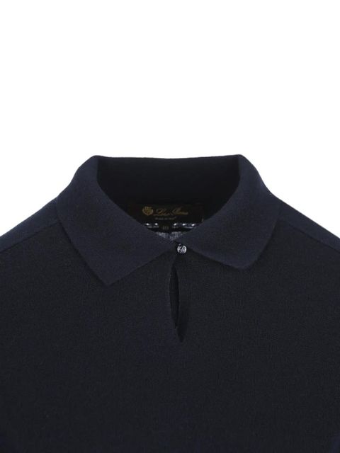 Loro Piana collared polo top - Blue