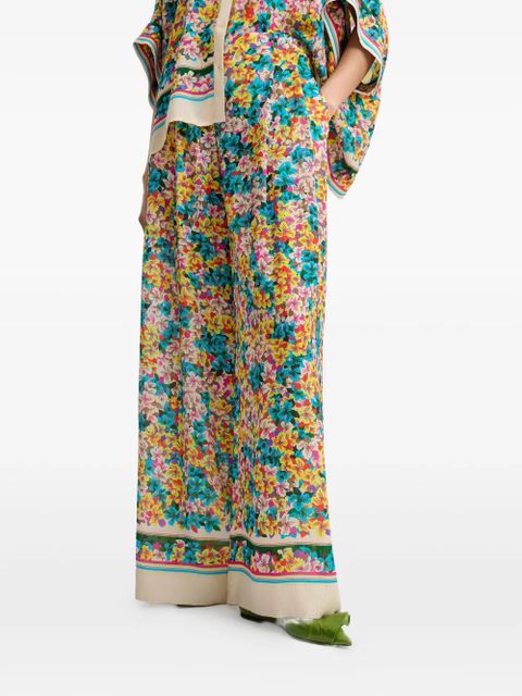 Essentiel Antwerp floral-print trousers - Blue