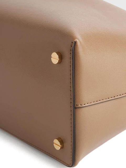 TOTEME T-Lock leather top handle bag - Brown